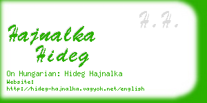 hajnalka hideg business card